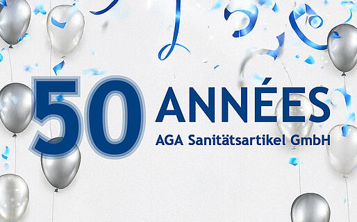 50 ans d'AGA Sanitätsartikel GmbH